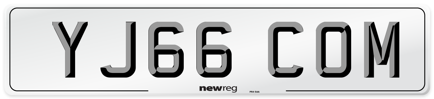 YJ66 COM Number Plate from New Reg